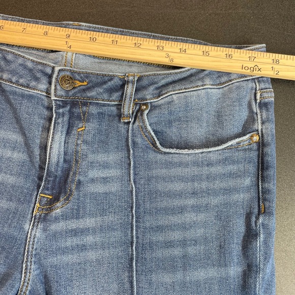 Vigoss Marley Flare Whiskered Jeans Blue Medium Wash Denim Womens Size 33 - Picture 12 of 14